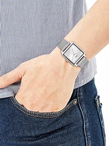 s.Oliver Damen Analog Quarz Uhr mit massives Edelstahl Armband SO-3710-MQ - 6