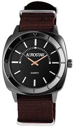 Aerostar Herren Analog Quarz Uhr mit Stoff Armband 211071000005 - 1