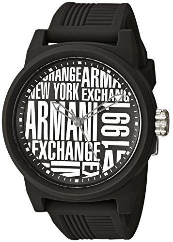 Armani Exchange Herren Analog Quarz Smart Watch Armbanduhr mit Silikon Armband AX1443 - 1