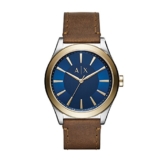 Armani Exchange Herren Analog Quarz Uhr mit Leder Armband AX2334 - 1