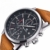 Chronograph Sport Herren Top Brand Man Uhren Quarz Braun - 1