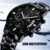 Herren Uhren Männer Militär Wasserdicht Sport Chronograph Schwarz Edelstahl Armbanduhr Design Business Datum Kalender Modisch Analog Quarzuhr - 4