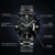 Herren Uhren Männer Militär Wasserdicht Sport Chronograph Schwarz Edelstahl Armbanduhr Design Business Datum Kalender Modisch Analog Quarzuhr - 5