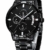 Herren Uhren Männer Militär Wasserdicht Sport Chronograph Schwarz Edelstahl Armbanduhr Design Business Datum Kalender Modisch Analog Quarzuhr - 1