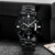 Herren Uhren Männer Militär Wasserdicht Sport Chronograph Schwarz Edelstahl Armbanduhr Design Business Datum Kalender Modisch Analog Quarzuhr - 9