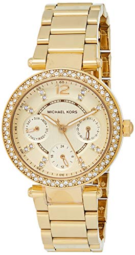 Michael Kors Damen Analog Quarz Uhr mit Edelstahl Armband MK6056 - 1