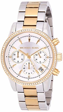 Michael Kors Damen Analog Quarz Uhr mit Edelstahl Armband MK6474 - 1