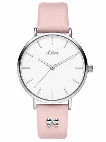 s.Oliver Damen Analog Quarz Uhr mit Leder Armband SO-3748-LQ - 2