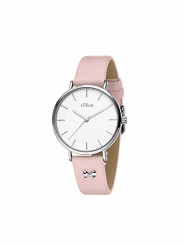 s.Oliver Damen Analog Quarz Uhr mit Leder Armband SO-3748-LQ - 3