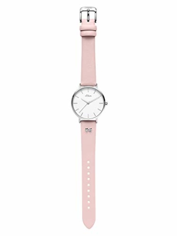 s.Oliver Damen Analog Quarz Uhr mit Leder Armband SO-3748-LQ - 6