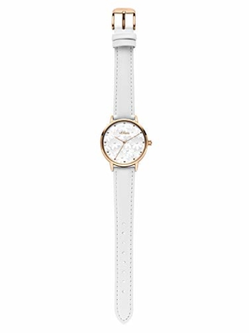 s.Oliver Damen Analog Quarz Uhr mit Leder Armband SO-3787-LQ - 5