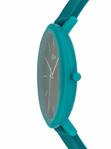 s.Oliver Unisex – Erwachsene Analog Quarz Uhr mit Silicone Armband SO-3949-PQ - 2