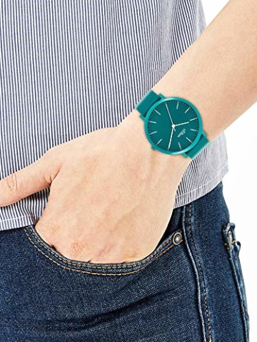 s.Oliver Unisex – Erwachsene Analog Quarz Uhr mit Silicone Armband SO-3949-PQ - 4