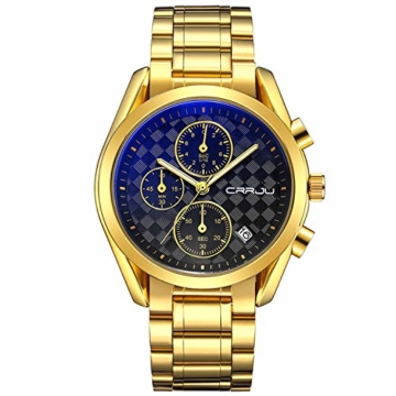 Armbanduhren Chronograph Sportuhr Golden - 1