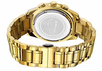 Armbanduhren Chronograph Sportuhr Golden - 3