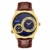 Armbanduhren Herrenuhr Dual Time Zone Sport Und Freizeituhr Gold Shell Blue Noodle - 1