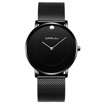 Armbanduhren Herrenuhr Mode Ultradünne Einfache Uhr Schwarz - 1