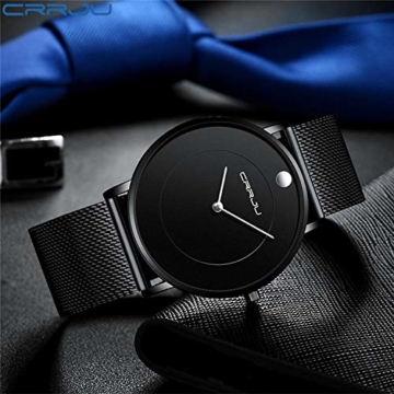 Armbanduhren Herrenuhr Mode Ultradünne Einfache Uhr Schwarz - 2
