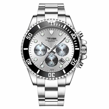 Hellery Mens Casual Chronograph Quartz wasserdichte Armbanduhr - 4