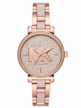 Michael Kors Damen Analog Quarz Uhr mit Edelstahl Armband MK4336 - 1