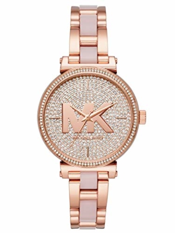 Michael Kors Damen Analog Quarz Uhr mit Edelstahl Armband MK4336 - 1