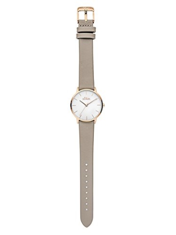 s.Oliver Damen Analog Quarz Armbanduhr mit Leder Armband SO-3441-LQ - 4