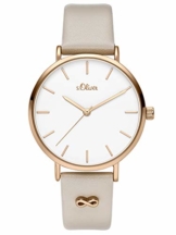 s.Oliver Damen Analog Quarz Uhr mit Leder Armband SO-3747-LQ - 1