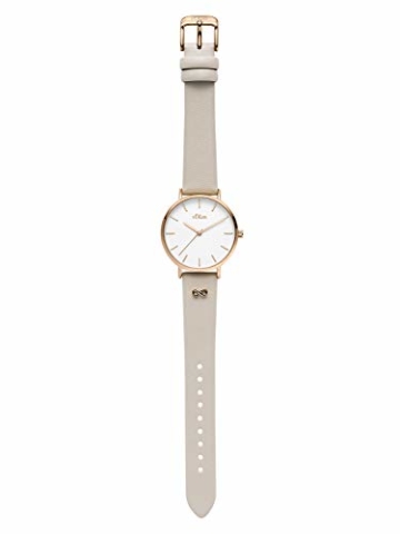 s.Oliver Damen Analog Quarz Uhr mit Leder Armband SO-3747-LQ - 5