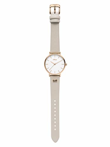 s.Oliver Damen Analog Quarz Uhr mit Leder Armband SO-3747-LQ - 5