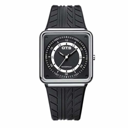 Stilvoll Männer/Herren Uhrwerk, Uhrgehäuse Armbanduhr wasserdicht 1196G Schwarz und weiß - 1