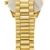 Swanson Herren-Armbanduhr, Goldfarben, Pavé-Fassung, Zifferblatt mit Reiseetui - 6
