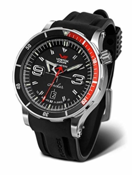 Vostok Europe Anchar Automatik Herrenuhr mit Silikon- und Lederband 510A587 - 1