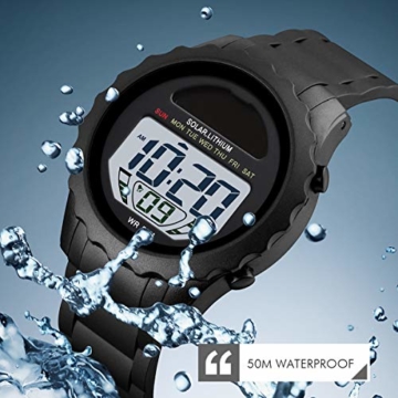 Armbanduhr Männer Digitaluhr Outdoor Laufen Sportuhr Herren Uhr Militär Chronograph Datum Uhren Cool Modern Mann LED Wecker Stoppuhr 5 ATM Wasserdicht - 2