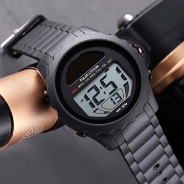 Armbanduhr Männer Digitaluhr Outdoor Laufen Sportuhr Herren Uhr Militär Chronograph Datum Uhren Cool Modern Mann LED Wecker Stoppuhr 5 ATM Wasserdicht - 4