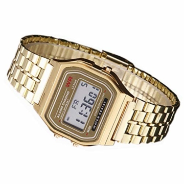 Armbanduhren Herren Uhr Unisex Erwachsene Digital Quarz (Golden) - 4