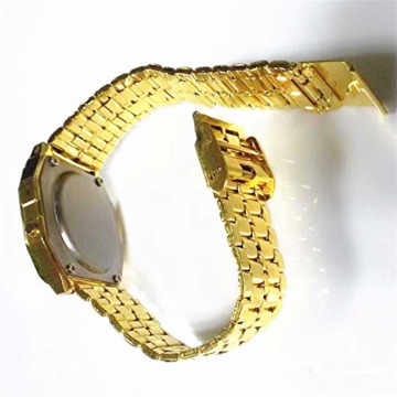 Armbanduhren Herren Uhr Unisex Erwachsene Digital Quarz (Golden) - 8