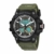 Bovake Fitness-Tracker, Smart-Watch, großes Zifferblatt, digital, Quarz, LED, Militär-Stil, wasserdicht, Armee-grün, Schwarz - 3
