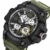 Bovake Fitness-Tracker, Smart-Watch, großes Zifferblatt, digital, Quarz, LED, Militär-Stil, wasserdicht, Armee-grün, Schwarz - 1