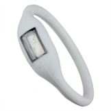 Camisin Sport Digital Silikon Gummi Jelly Anion Armband Armbanduhr Unisex Weiss - 1
