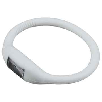 Camisin Sport Digital Silikon Gummi Jelly Anion Armband Armbanduhr Unisex Weiss - 3