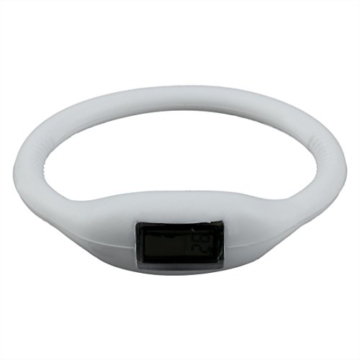 Camisin Sport Digital Silikon Gummi Jelly Anion Armband Armbanduhr Unisex Weiss - 4