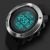 Digitaluhr für Herren, Outdoor-Sportuhr, wasserdicht, modische Uhr mit Wecker, Sekunden, leuchtendes Nachtlicht (Schwarz) - 4