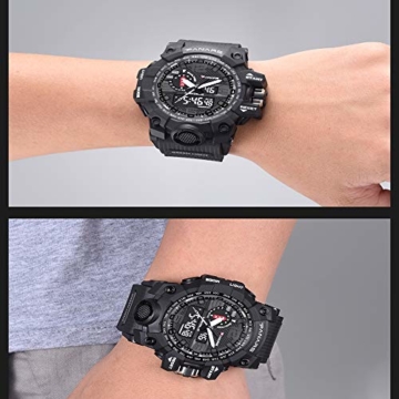 Herren-Digitaluhr Fashion LED Military Sport Wasserdicht Casual Armbanduhr - 4