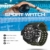 Herren-Digitaluhr Fashion LED Military Sport Wasserdicht Casual Armbanduhr - 5