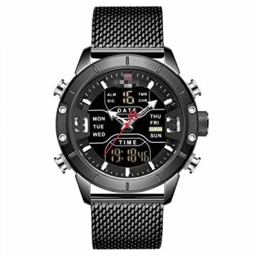 Herrenuhren Herren Sportuhren Quarz Digital Chronograph Uhr Männlich Militär Armbanduhr Für Herren 24.5cm BB - 1