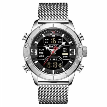 Herrenuhren Herren Sportuhren Quarz Digital Chronograph Uhr Männlich Militär Armbanduhr Für Herren 24.5cm B - 1