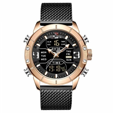Herrenuhren Herren Sportuhren Quarz Digital Chronograph Uhr Männlich Militär Armbanduhr Für Herren 24.5cm RGB - 1