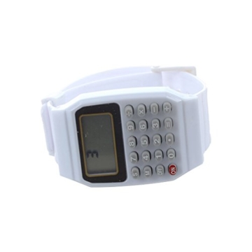 Jaimenalin Kunststoff Armband Mode Uhr Kinder Mehrzweck elektronische Taschenrechner Armbanduhr - 4