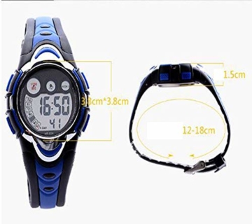 Kinder Digitaluhr, Elektronische Outdoor-Sportuhr -30m Wasserdicht Mit Leuchtendem Chronographen 12 / 24h Wecker Datumskalender Für Männliche Und Weibliche Studenten, Die Schwimmen Gehen - 8