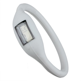 Mifive Sport Digital Silikon Gummi Jelly Anion Armband Armbanduhr Unisex Weiss - 1